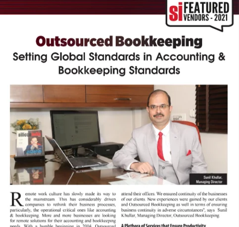 Certified as one of the Most Promising Accounting & Bookkeeping Service Providers by the Prestigious siliconindia Magazine for the Year 2021